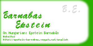 barnabas epstein business card